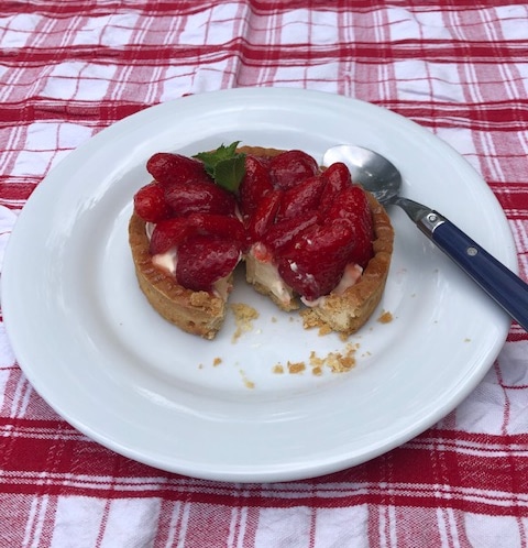 Tarte aux fraises de rachel de Chabert Cookinf with Rachel