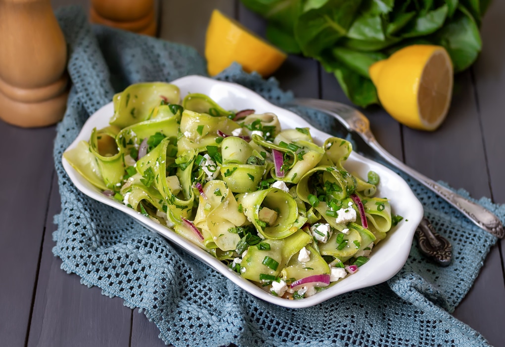 Salade de ruban de courgette avec Janine