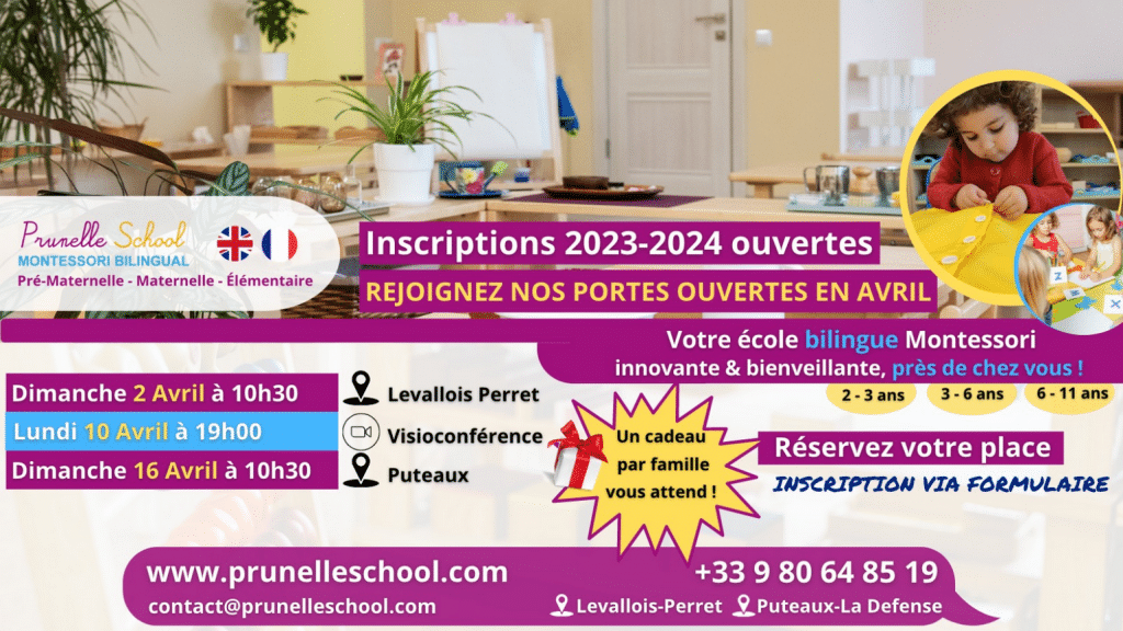 Prunelle School Montessori Bilingual - Portes Ouvertes