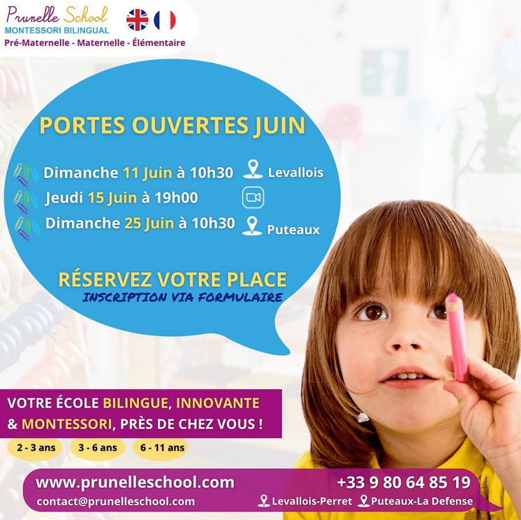 Prunelle School Montessori Portes Ouvertes Paris ouest
