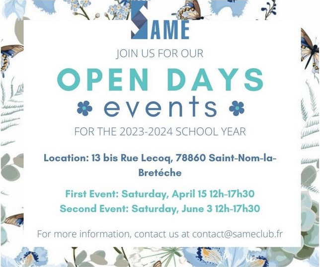 Same Club Open Days Paris ouest