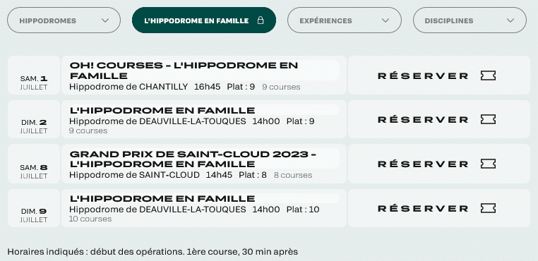 L'HIPPODROME EN FAMILLE Juillet