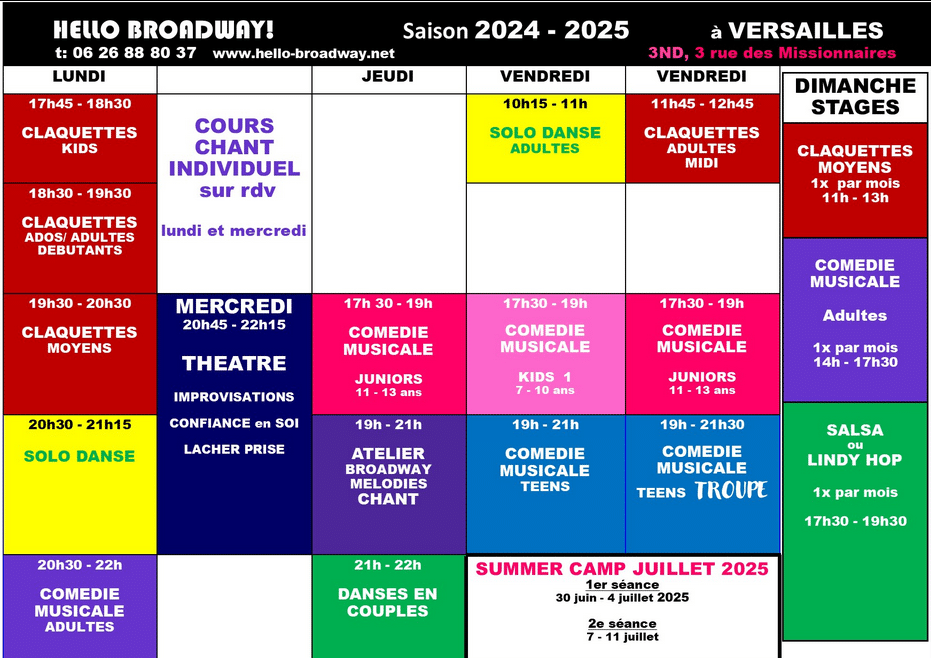 Hello Broadway Versailles 2024 2025