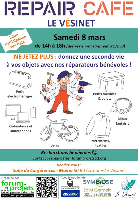 Repair Cafe Le Vesinet paris ouest