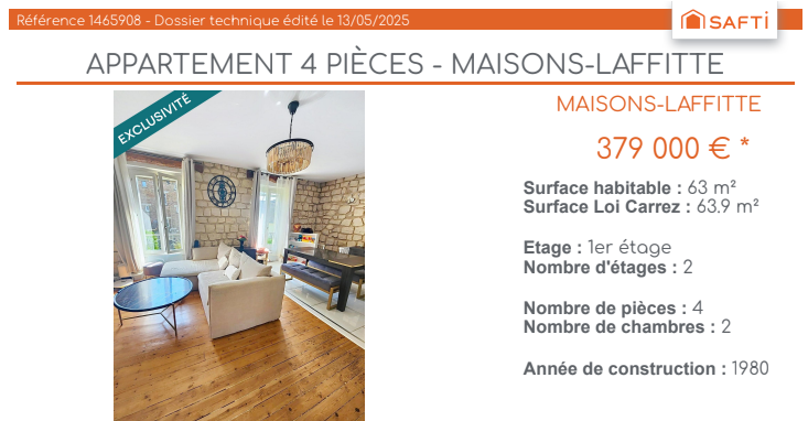 Véronique Lenoir SAFTI maisons laffitte