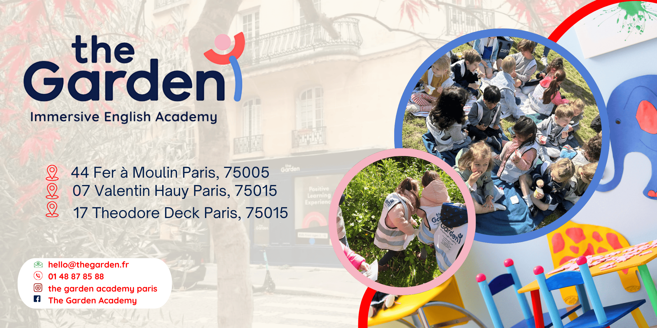 The Garden Immersive English Academy Paris