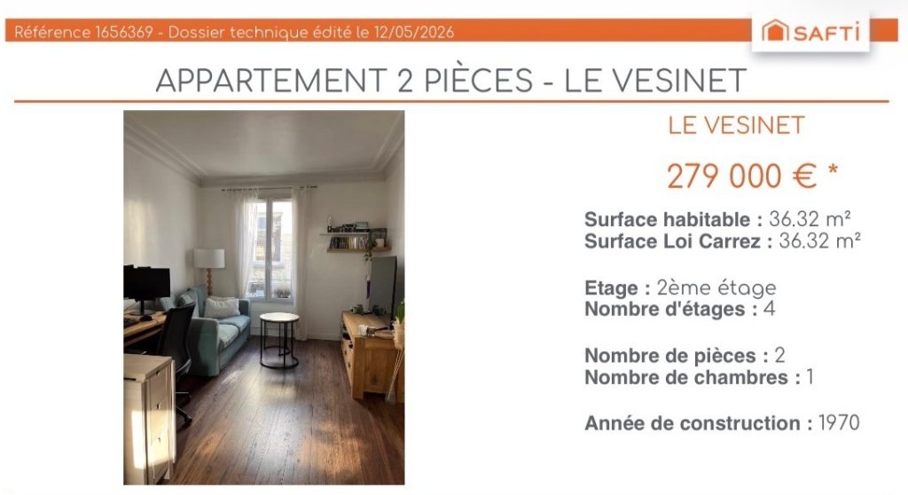 Appartement a vendre Le Vesinet