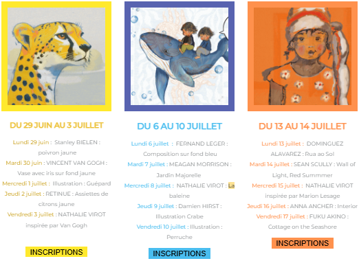 Stages dessins enfants été La petite académie 1