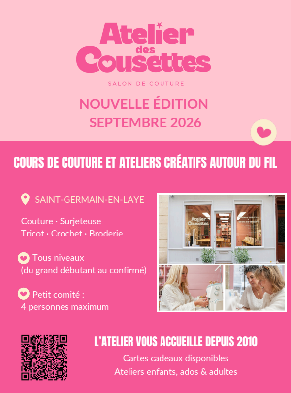Atelier des Cousettes -SEPTEMBRE 2026